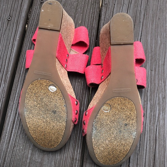 Lucky Brand Pink Cork Wedges - Picture 7 of 8